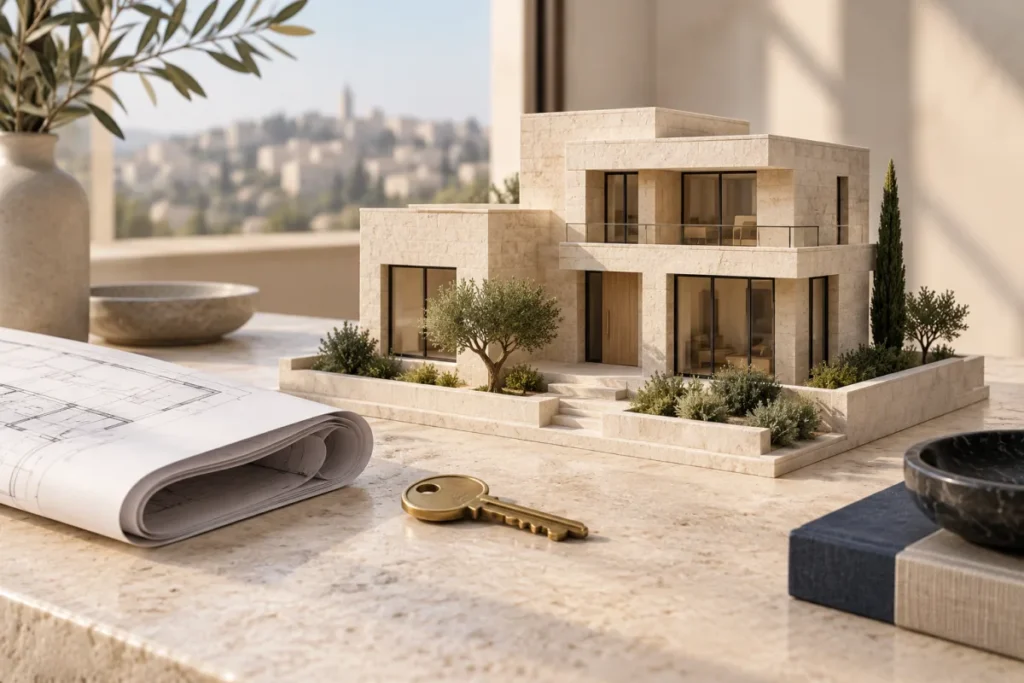 מסמכי עסקת מקרקעין ודגם בית — איור